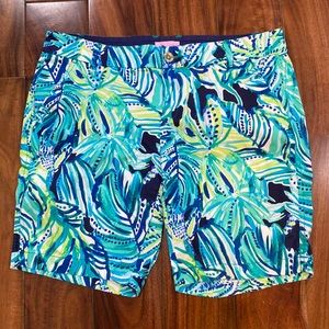 Lilly Pulitzer bright navy armadilly dally Bermuda shorts size 12